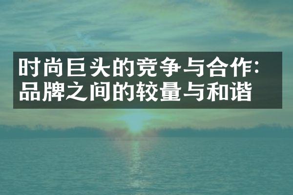 时尚巨头的竞争与合作：品牌之间的较量与和谐