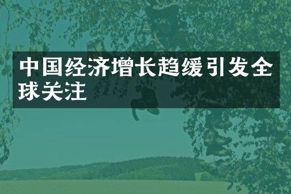 中国经济增长趋缓引发全球关注