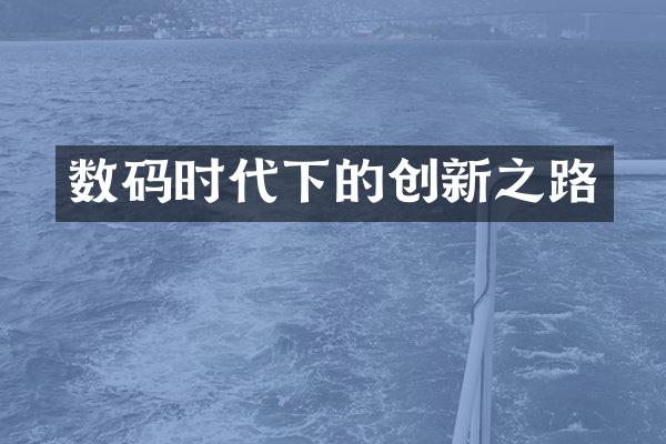 数码时代下的创新之路