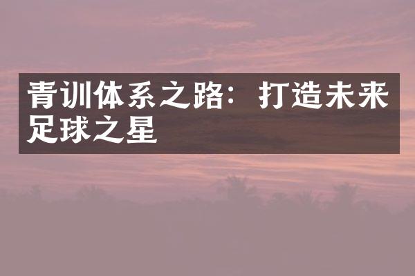 青训体系之路：打造未来足球之星