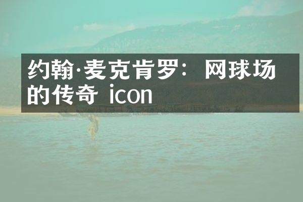 约翰&麦克肯罗：网球场上的传奇 icon