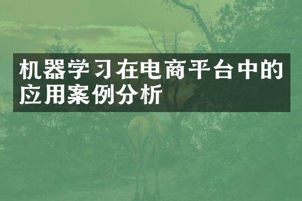 机器学习在电商平台中的应用案例分析