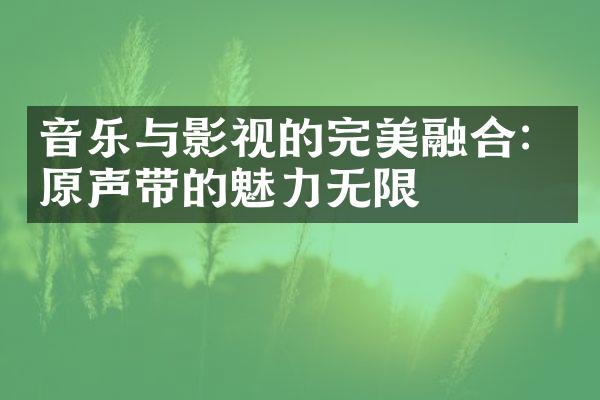 音乐与影视的完美融合：原声带的魅力无限