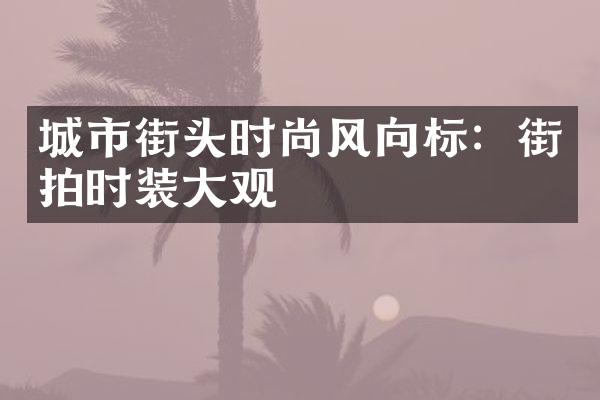 城市街头时尚风向标：街拍时装观