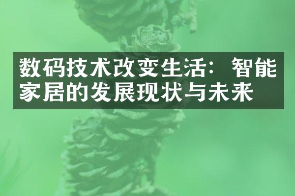 数码技术改变生活：智能家居的发展现状与未来