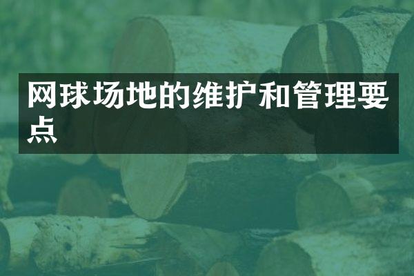 网球场地的维护和管理要点