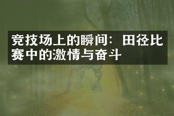 竞技场上的瞬间：田径比赛中的激情与奋斗