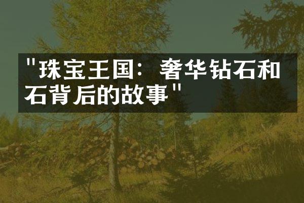 "珠宝王国：奢华钻石和宝石背后的故事"