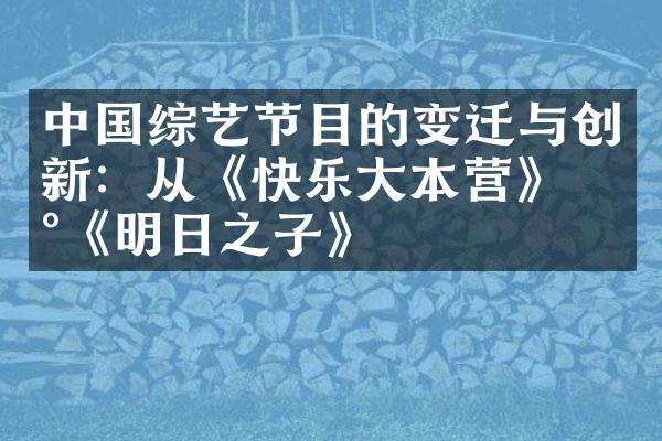 中国综艺节目的变迁与创新：从《快乐大本营》到《明日之子》