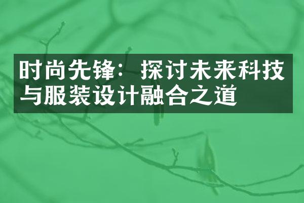 时尚先锋：探讨未来科技与服装设计融合之道