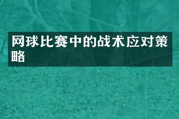 网球比赛中的战术应对策略