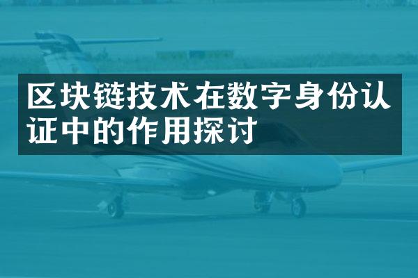 区块链技术在数字身份认证中的作用探讨