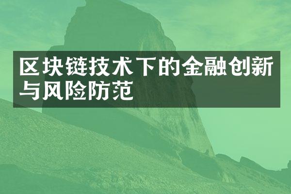 区块链技术下的金融创新与风险防范