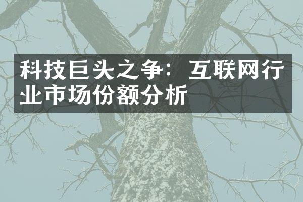 科技巨头之争：互联网行业市场份额分析