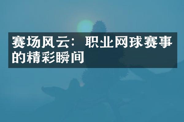 赛场风云：职业网球赛事的精彩瞬间