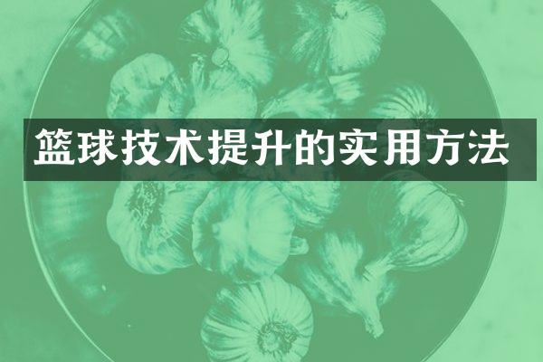 篮球技术提升的实用方法