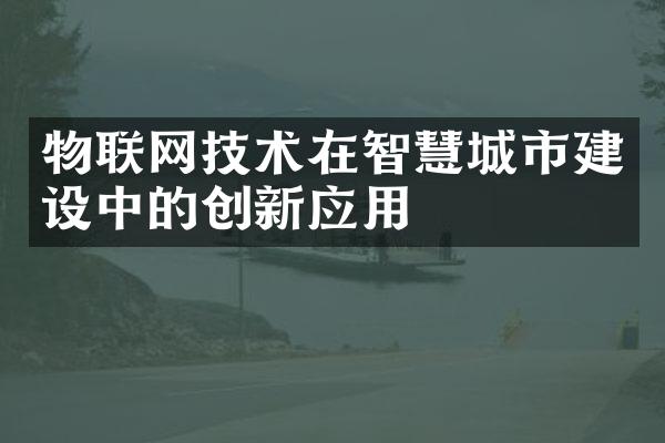 物联网技术在智慧城市建设中的创新应用