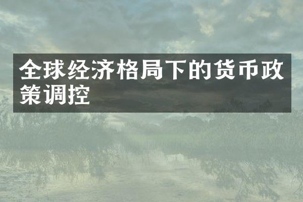 全球经济格局下的货币政策调控