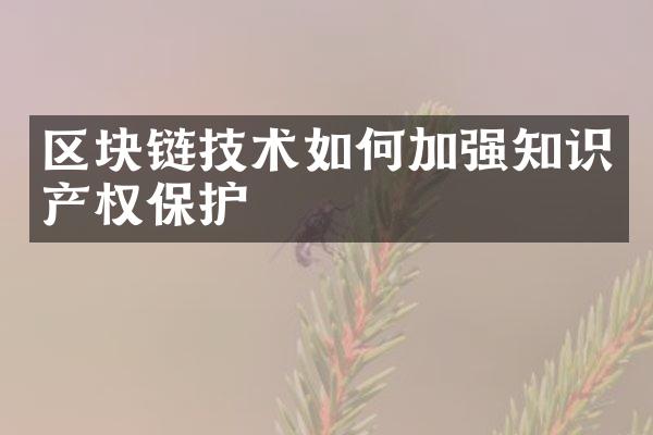 区块链技术如何加强知识产权保护