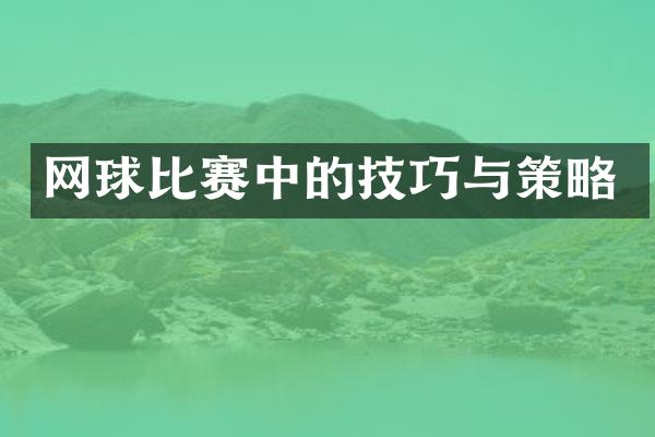 网球比赛中的技巧与策略