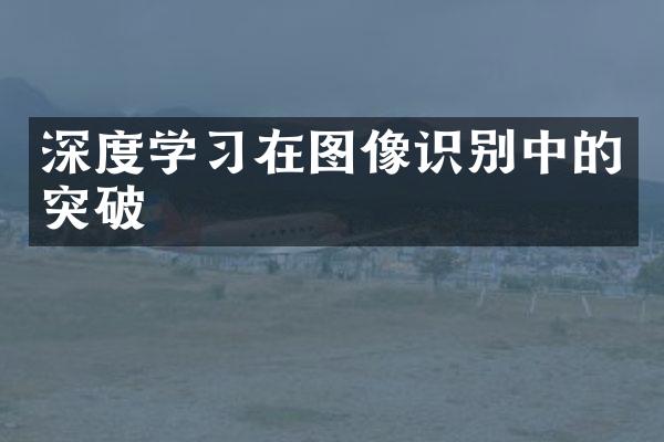 深度学习在图像识别中的突破