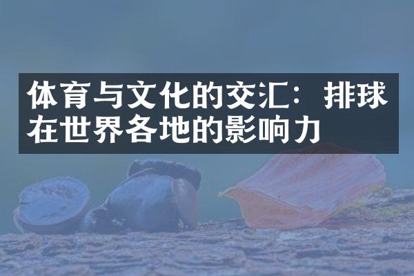 体育与文化的交汇：排球在世界各地的影响力