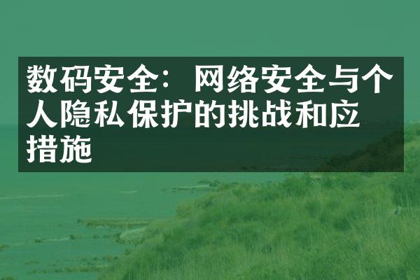 数码安全：网络安全与个人隐私保护的挑战和应对措施