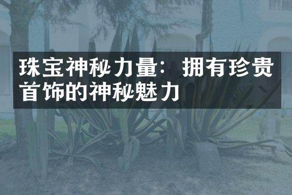 珠宝神秘力量：拥有珍贵首饰的神秘魅力