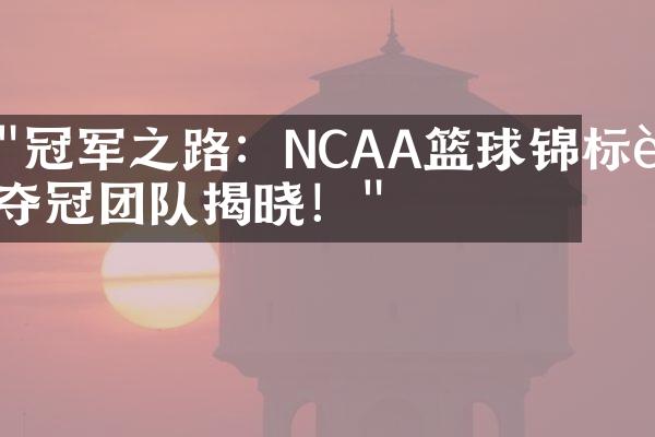 "冠军之路：NCAA篮球锦标赛夺冠团队揭晓！"