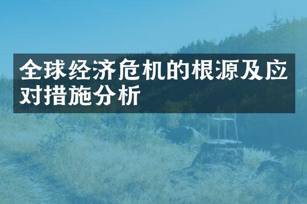 全球经济危机的根源及应对措施分析