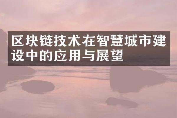 区块链技术在智慧城市建设中的应用与展望