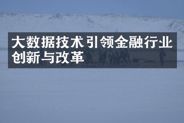 大数据技术引领金融行业创新与改革