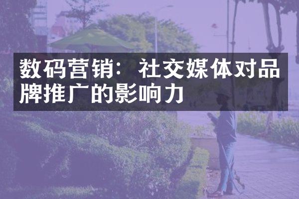 数码营销：社交媒体对品牌推广的影响力