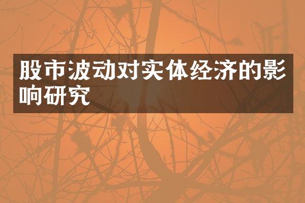 股市波动对实体经济的影响研究