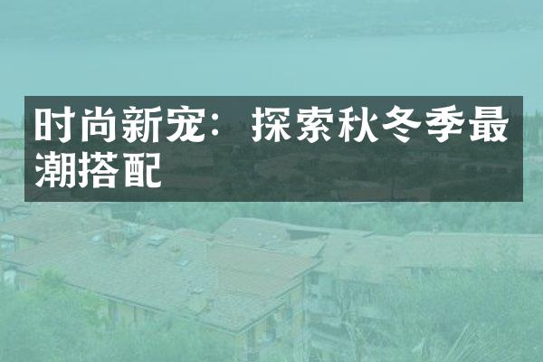 时尚新宠：探索秋冬季最潮搭配