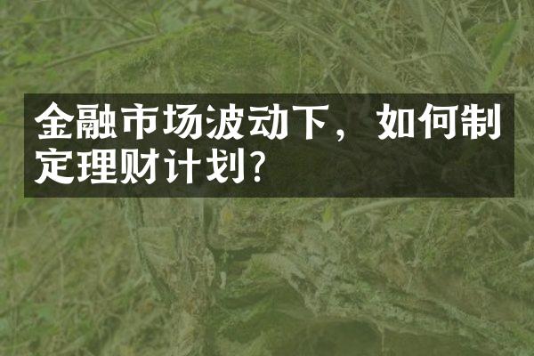 金融市场波动下，如何制定理财计划？