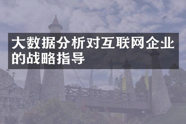 大数据分析对互联网企业的战略指导