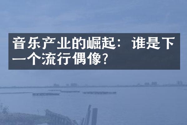 音乐产业的崛起：谁是下一个流行偶像？