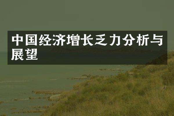 中国经济增长乏力分析与展望