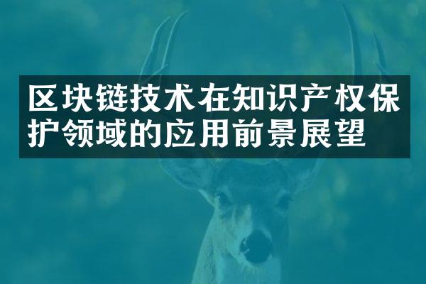 区块链技术在知识产权保护领域的应用前景展望