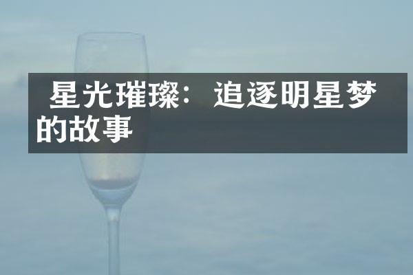  星光璀璨：追逐明星梦想的故事