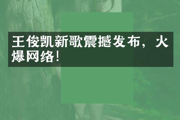 王俊凯新歌震撼发布，火爆网络！