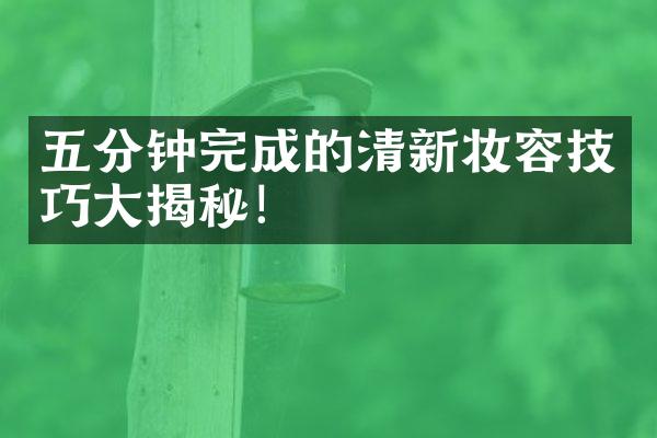 五分钟完成的清新妆容技巧大揭秘！