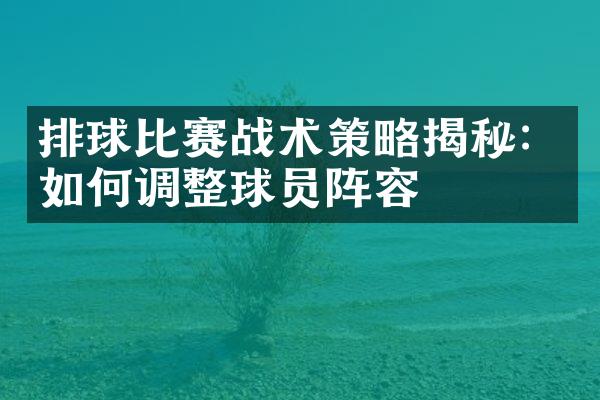 排球比赛战术策略揭秘：如何调整球员阵容