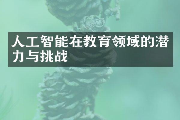 人工智能在教育领域的潜力与挑战