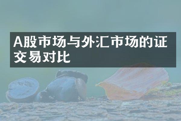 A股市场与外汇市场的证券交易对比