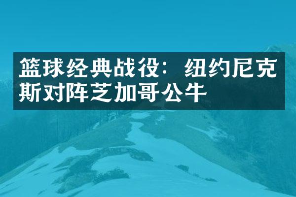 篮球经典战役：纽约尼克斯对阵芝加哥公牛