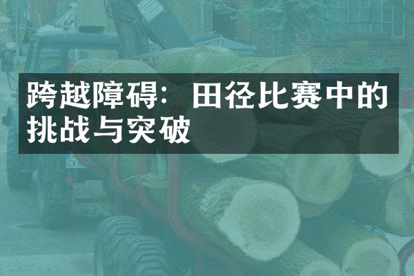 跨越障碍：田径比赛中的挑战与突破