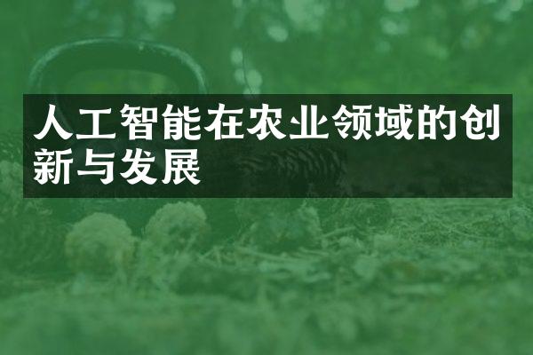 人工智能在农业领域的创新与发展