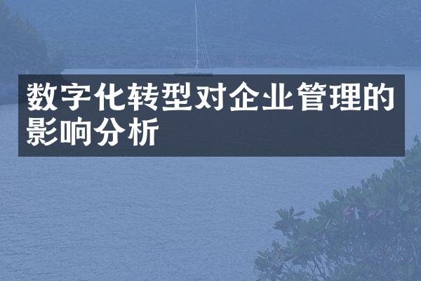 数字化转型对企业管理的影响分析